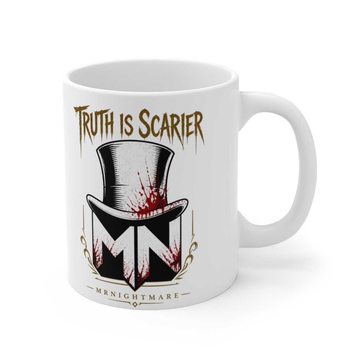 MrNightmare "Truth is Scarier" White Mug