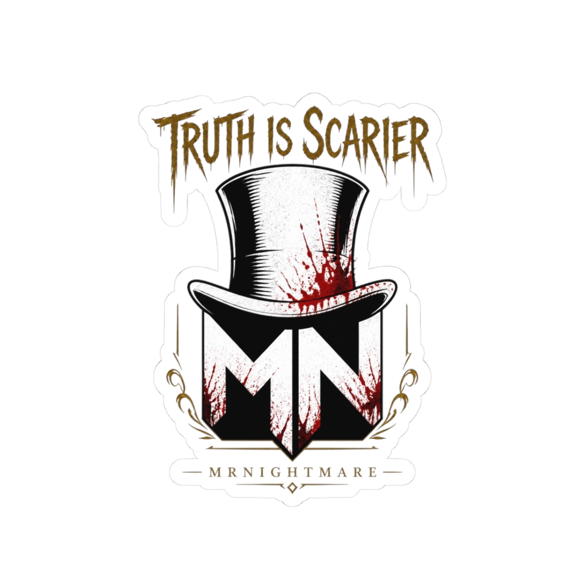MrNightmare "Truth is Scarier" Sticker - alternate angle 1, merchandise