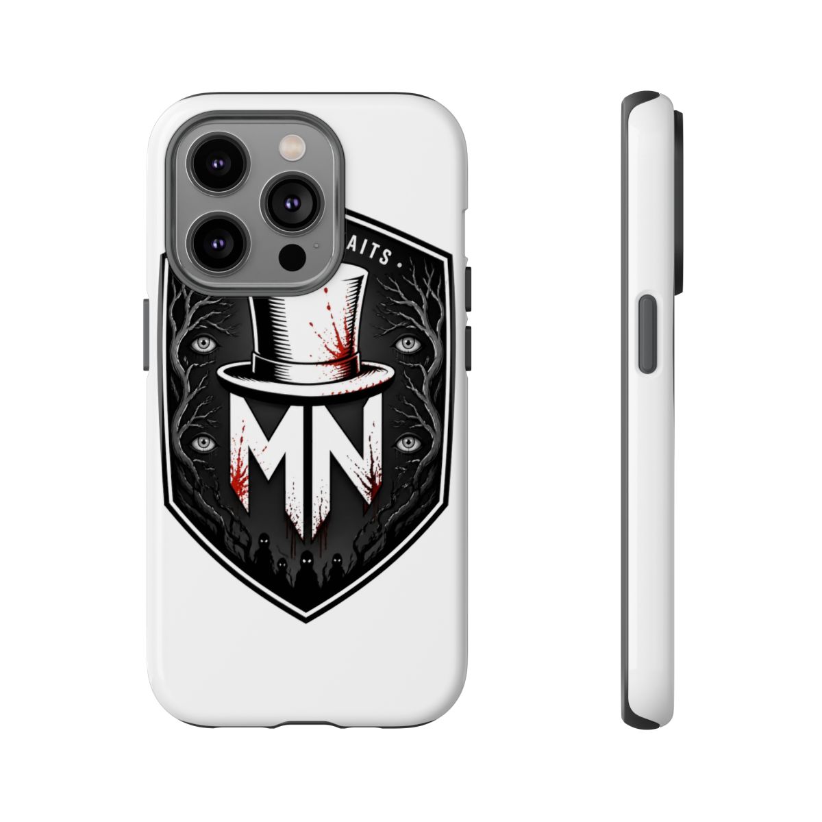 MrNightmare "Horror Awaits" Phone Case - alternate angle 4, merchandise